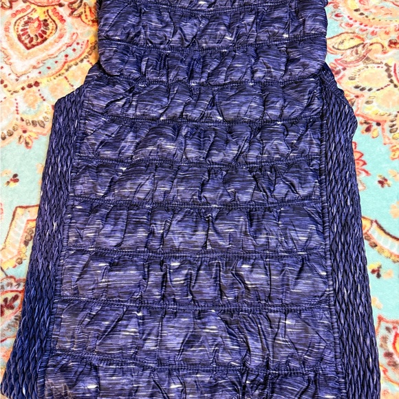 Workshop Republic/ Navy w Dark Purple vibes- Workshop Texured Puffer Vest  Sz Sm - Picture 12 of 16